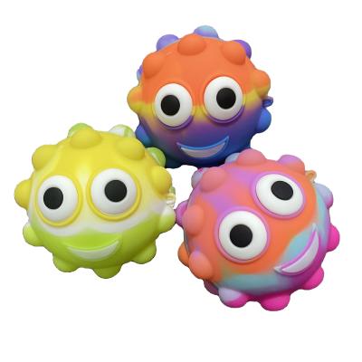 China Reduce Stress New Design 3d Smile Bubble Toy Silicone Fidget Toy Set Noise Reduce Stress Release Ball Abreaction Toys for sale