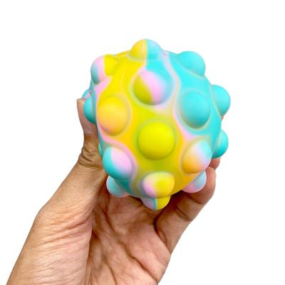 China 3D Silicone Restless Person Hand Hook Toy Push Pop Bubble Ball Relaxation Bouncy Person Toy Set Dimple Sensory Ball for Kids and Adults for sale