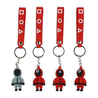 China Creative Korean doll car small boss gift squid car PVC cartoon key chain for sale