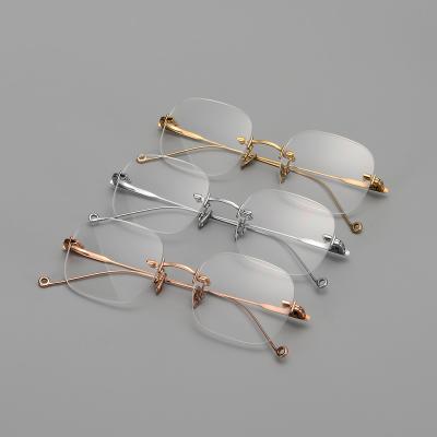 China For reading glass Shenzhen factory spot new glasses frame 2022 pure titanium glass frame myopia ultra light frame for sale