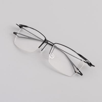 China 2022 titanium super light business thin border glasses frames optical frame half frame new product recommendation reading glass for sale