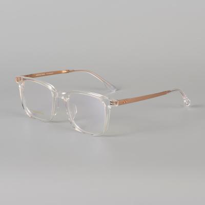 China For Reading Glass Hot Sale Style Black Dish Titanium Glasses Frame Rectangular Transparent Box Glasses Frame for sale