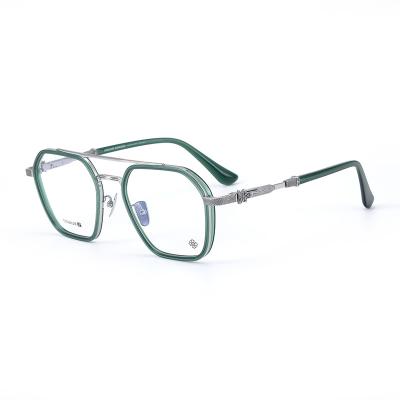 China For reading glasses 2022 new large frame exquisite titanium glasses in stock can be equipped with size number optical glasses for sale