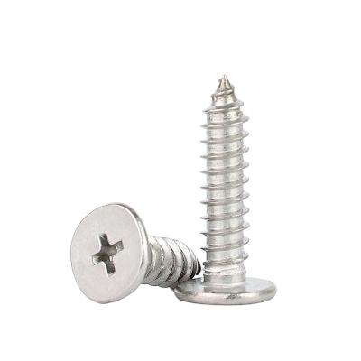 China Flat Head 304 Self-tapping Screw M2M3M4M5M6 Stainless Steel CA Large Flat Head Screw Ultrathin Cross Head for sale