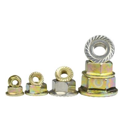 China Pan Factory Price Galvanized Non Slip Flange Hex Nut M3-16 for sale