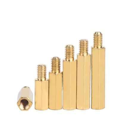 China Hexagonal Copper Chassis Single Pan Single Head Column Copper Columns Stud Isolation Screw M2M2.5M3M4M5 for sale