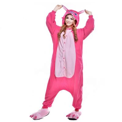 China Plus Size Pink QUICK DRY Cartoon Animal Onesie For Halloween Bear Onesie For Adults Pajamas For Adult Animal Onesie for sale