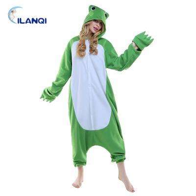 China Polyester QUICK DRY frog fleece flannel onesie maker animal pajamas for adults for sale