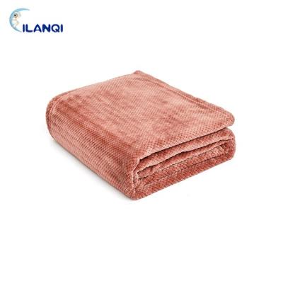 China Fleece Velvet Polyester Jacquard Anti-pilling Fluffy Throw Blanket Wholesale Cheap Luxury Throw Blanket for sale