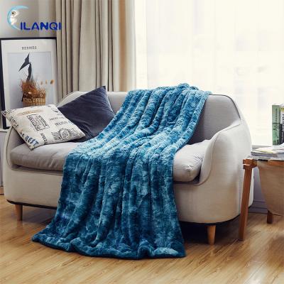 China Luxury Fleece Sherpa Sofa Throw Blanket For Winter Soft Sofa Blanket Luxury Throw Anti-pilling Plaid Throw Blanket Double Comfort for sale