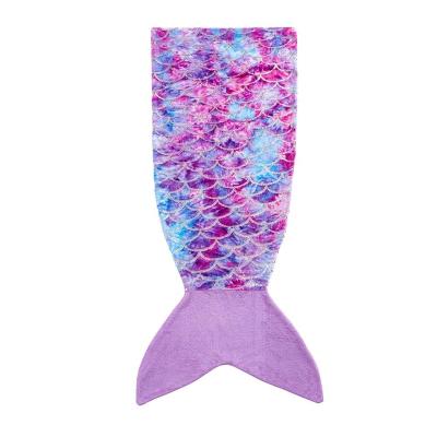 China Cheap luxury super soft anti-pilling flannel fleece kid thick warm mermaid tails mermaid blanket adult blanket for sale