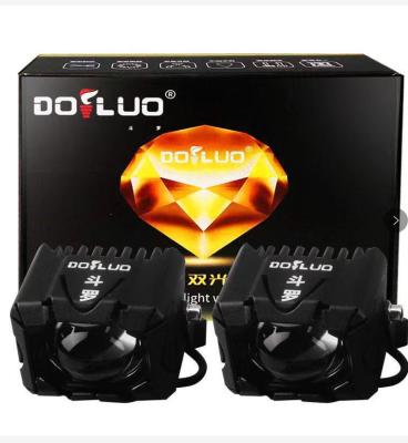 China High Quality Super Bright External Modification Douluo D1 Motorcycle Spotlight LED Strong Light Far and Near Light Built-in Paving Bellies for sale