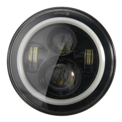 China IP68 7Inch Round Automotive and Motorcycle LED Angle Eyes Headlights New 7