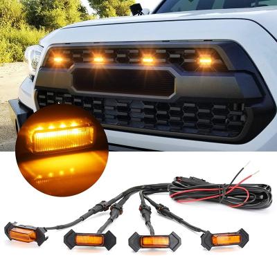 China NEW WIND LED Grille Lights Amber Yellow with Fuse for Tacoma TRD PRO Front Grille 2016 2017 2018 NW-GL03 for sale