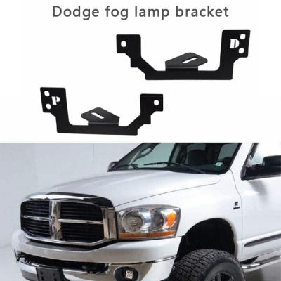 China Hot Sale LED Fog Lamp Bracket LED Fog Light Mount Frames Aftermarket Fog Light Compatible With Dodge Ram 1500 2500 3500 Without Drill Cut for sale