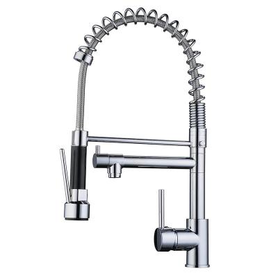 China Pull Out HIMARK Spray Pull Out Bottom Cozinha Gourmet Kitchen Faucet Torneira De Cocina De Grifo Spring Pull Out Kitchen Sink Faucet With Sprayer for sale