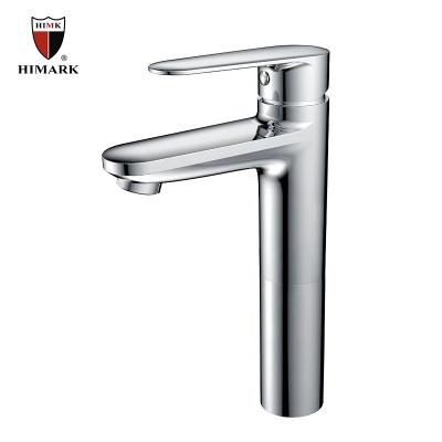 China HIMARK Faucets Metered Sanitary Ware Chrome Single Lever Bathroom Basin Mixer Tall Tps for sale