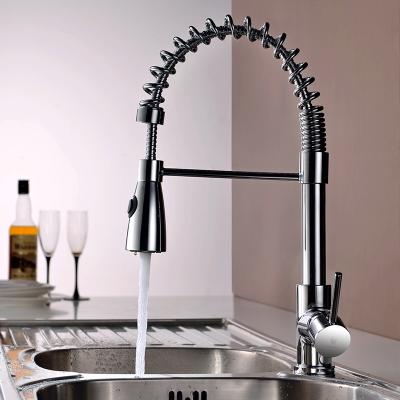 China Thermostatic Faucets HIMARK CUPC Deck Mounted Single Handle Copper Chrome Lower Spring Kitchen Sink Faucets for sale