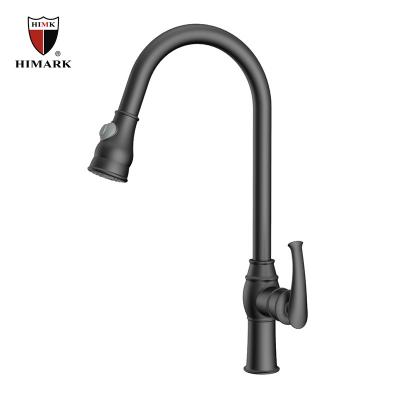 China HIMARK Faucets Thermostatic High End Deck Mounted Single Handle Copper Pull Out Kitchen Sink Water Faucet for sale