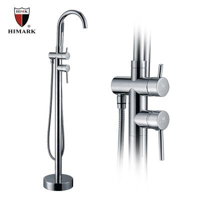 China Without Slide Bar Contemporary Single Lever Freestanding Bathtub Faucet For Bathroom for sale