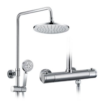 China With HIMARK Slide Bar Thermostatic Shower Column Chuveiros Torneiras Columna De Ducha Shower Column Faucet System Set for sale