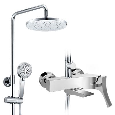 China With modern kraan bathroom shower faucet set columna grifo de ducha de chuveiros de torneira slide bar HIMARK column shower mixer for sale