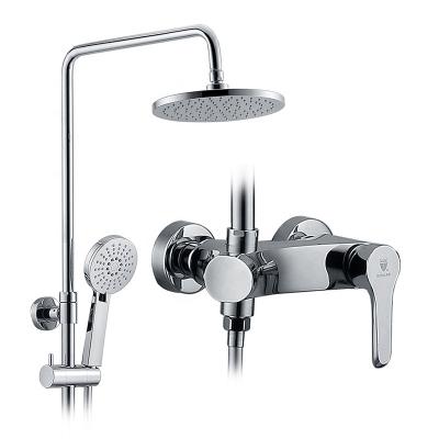 China With sanitary modern shower mixer column set columna de chuveiros ducha de chuveiros sliding bar fittings torneira shower column HIMARK Kaiping for sale