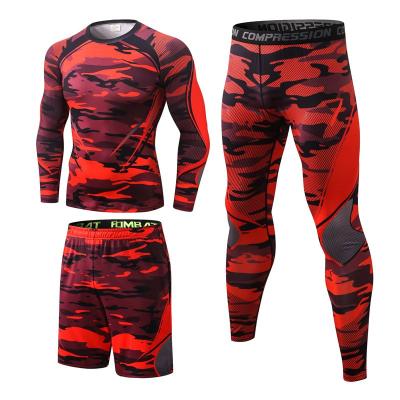 China Breathable Men Running Fitness Clothing Sportswear Sets Gym Sports Wear Plus Size Long Sleeve Shirt Men Fits Workout Clothing for sale