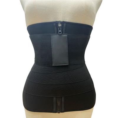 China Antibacterial Elastic Belly Sweat Wrap Women Waist Trainer Workout Girdles Belt Body Shaper Shapewear Slimming Belt Underwear Waisttrainer for sale