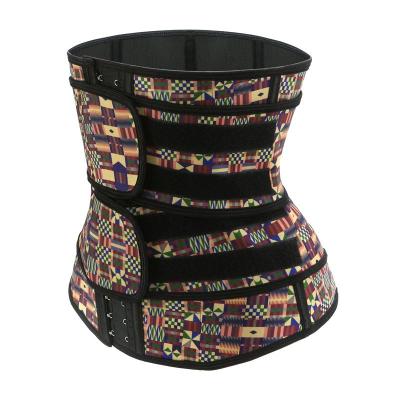 China New Women Antibacterial Latex Waist Cincher African Waist Trainer Printed Shapers Butt Lift Design Wholesale for sale