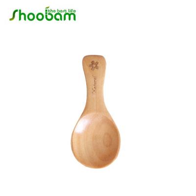 China Sustainable wooden scoop, salt wooden spoon, tea/coffee/flour wooden spoon for sale