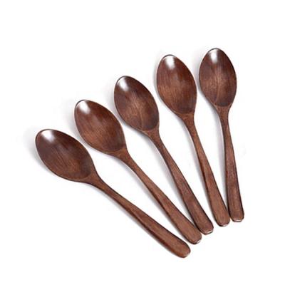 China Sustainable 6 Piece Wooden Teaspoons, Tea, Salad Desserts, Chips, Snacks, Cereal, and Soup Wooden Spoons for sale