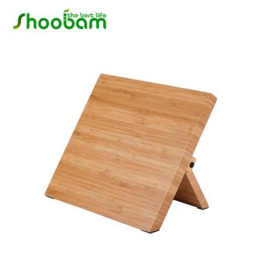 China Sustainable Magnetic Bamboo Board Knife Board Kitchen Countertop Wooden Rack for sale