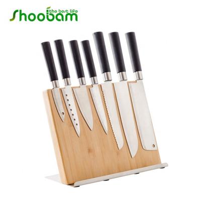 China Sustainable Magnetic Bamboo Knife Holder Kitchen Countertop Holder With Magnet Strip for sale