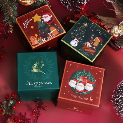 China Bosca Blathanna New Design Recyclable Customizable Green Red Christmas Eve Apple Candy Gift Bags Wholesale Christmas Gift Box and Box for sale