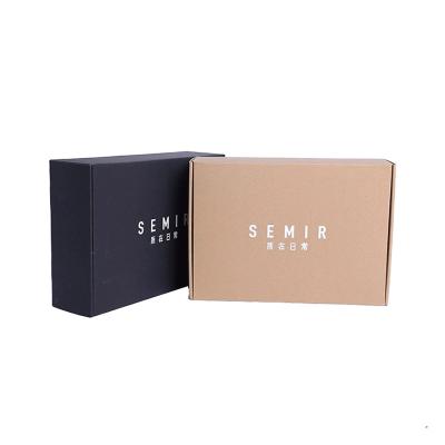 China OEM Recyclable Eco Friendly Cardboard Paper Custom Mailing Box OEM Logo Clothing Shoes Packaging Corrugated with Logo for sale