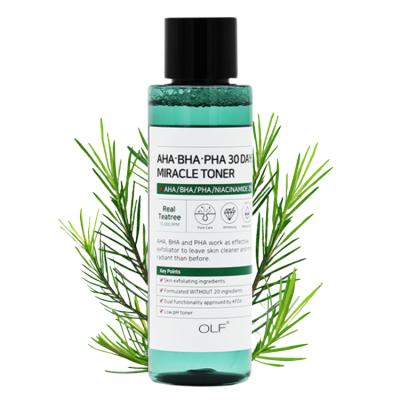 China Toner Private Label AHA BHA Tea Tree Nourishing Face Organic Skin Toner for sale