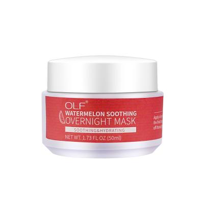 China Moisturizer Beauty Skin Care Facial Mask Watermelon Soothing Sleep Mask Overnight Cream for sale