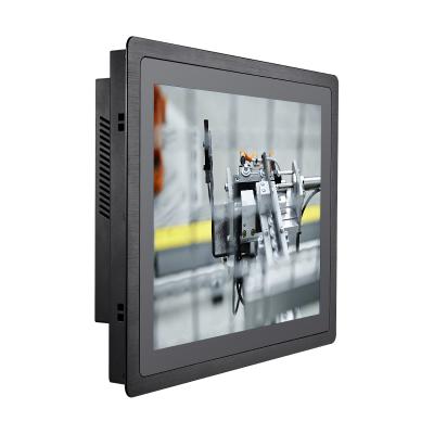 China Aluminum Alloy/Resistive 17 Inch TFT Waterproof Industrial LCD Display Flush Mount Touch Capacitive Touch Screen Embedded Monitor for sale