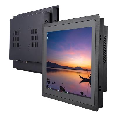 China Aluminum Alloy 19 Inch Monitor Touch Screen Resistance 1280*1024 Industrial Panel Window10 VGA DVI USB Wall Desk Mount for sale