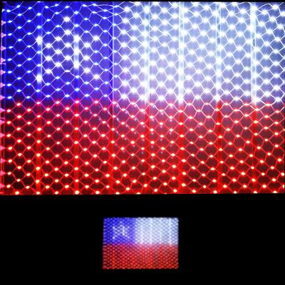 China Outdoor Indoor American Flag Lights with 390 LED Waterproof Led Net Flag Light for Yard Garden Decoration for sale