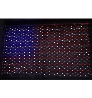 China Indoor Outdoor Christmas Lighting Decoration Up American Flag Led Lights for sale