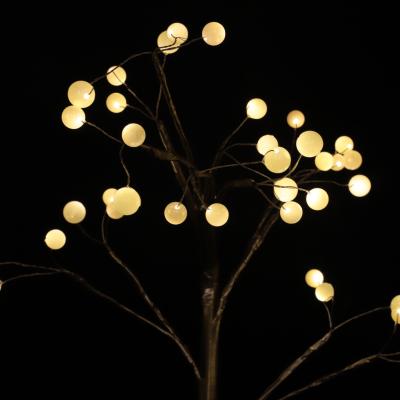 China New Home Decor Decorative 36L Bead Led Shimmer Tree Desk Lamp Touch Christmas Lights Holiday Lighting for sale