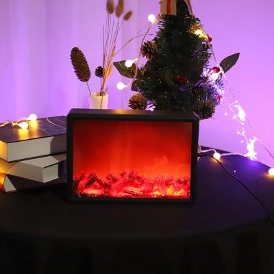 China Christmas Decoration Super Electric Indoor March Fireplace Insert LED Glow Logs and Ember Tech Pulsating Battery Operated Fairy Lights for sale