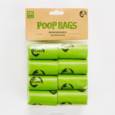 China 240 Sustainable Bags 16 Rolls Poop Poo Poo Bags Biodegradable Compostable Bags for sale