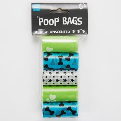 China Sustainable Degradable Dog Poop Bags 5 Rolls 100 Bags Eco Friendly Pet Waste Bag for sale