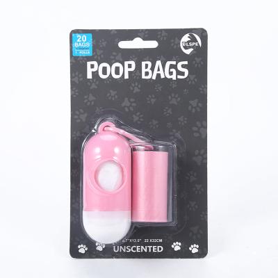 China New Design Sustainable Dog Poop Waste Bags Dispenser Printed Disposable Custom Poop Bag Holder for sale