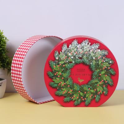 China Recyclable Round Tree Packaging Custom Paper Gift Box Christmas Gift Box for sale