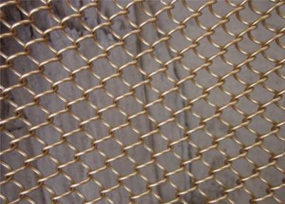 China Aluminium Alloy Decorative Room Partition U / H Track Metal Mesh Drapery for sale