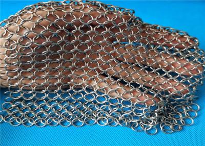 China Kitchen Chainmail Cast Iron Cleaner Scrubber For Kit Bright for sale